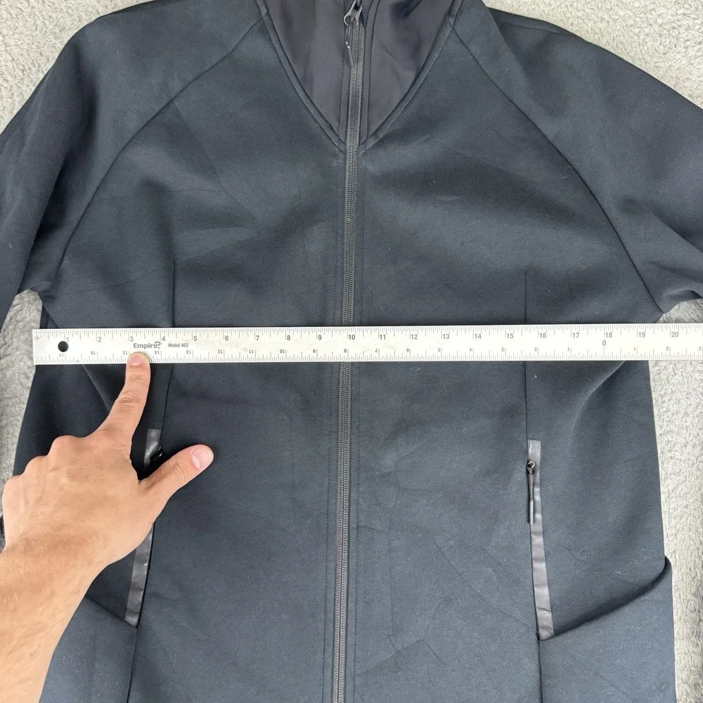 NIKE TECH FLEECE Black Long Water-repellent Wind‎ Proof JACKET 884429 Medium - Picture 7 of 12